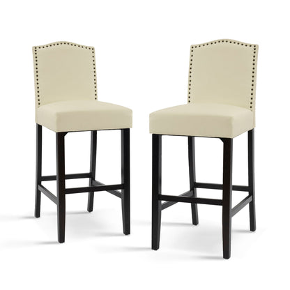 Counter Height Upholstered Bar Stools (Set of 2)