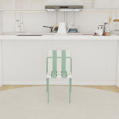 4 Piece Set Of Modern Color Block Designed Single Chairs