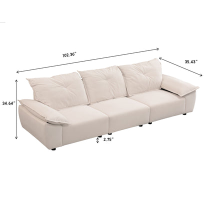 Modern Sofa With Removable Pillowcase And Backrest