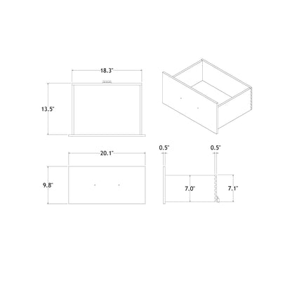 Skye - Marble Nightstand - White