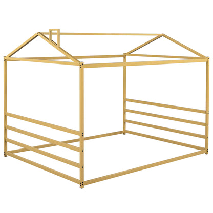 Metal House Shape Platform Bed