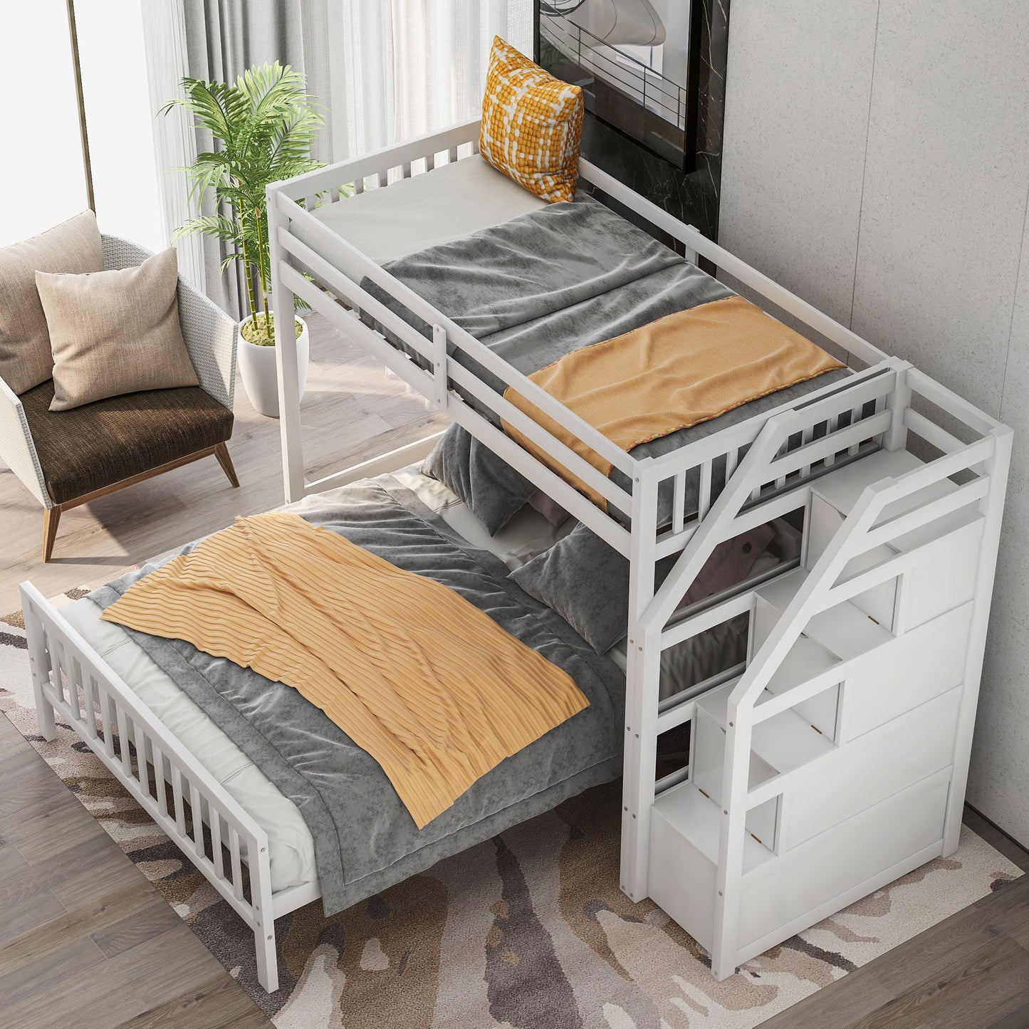 Loft Bed With Staircase And Storage