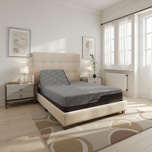 Renew - 11" King Size Flex Head Cooling Fast Responding Latex Foam Mattress - Gray