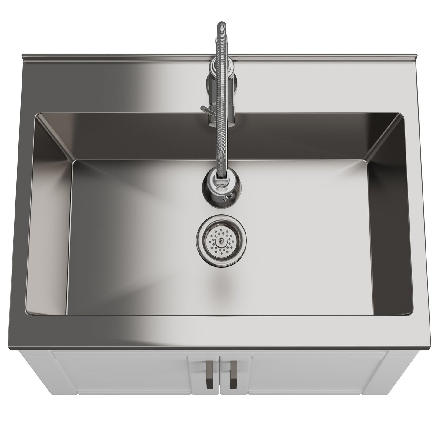 Hennessy - Deluxe Laundry Cabinet With Faucet And Stainless Steel Sink