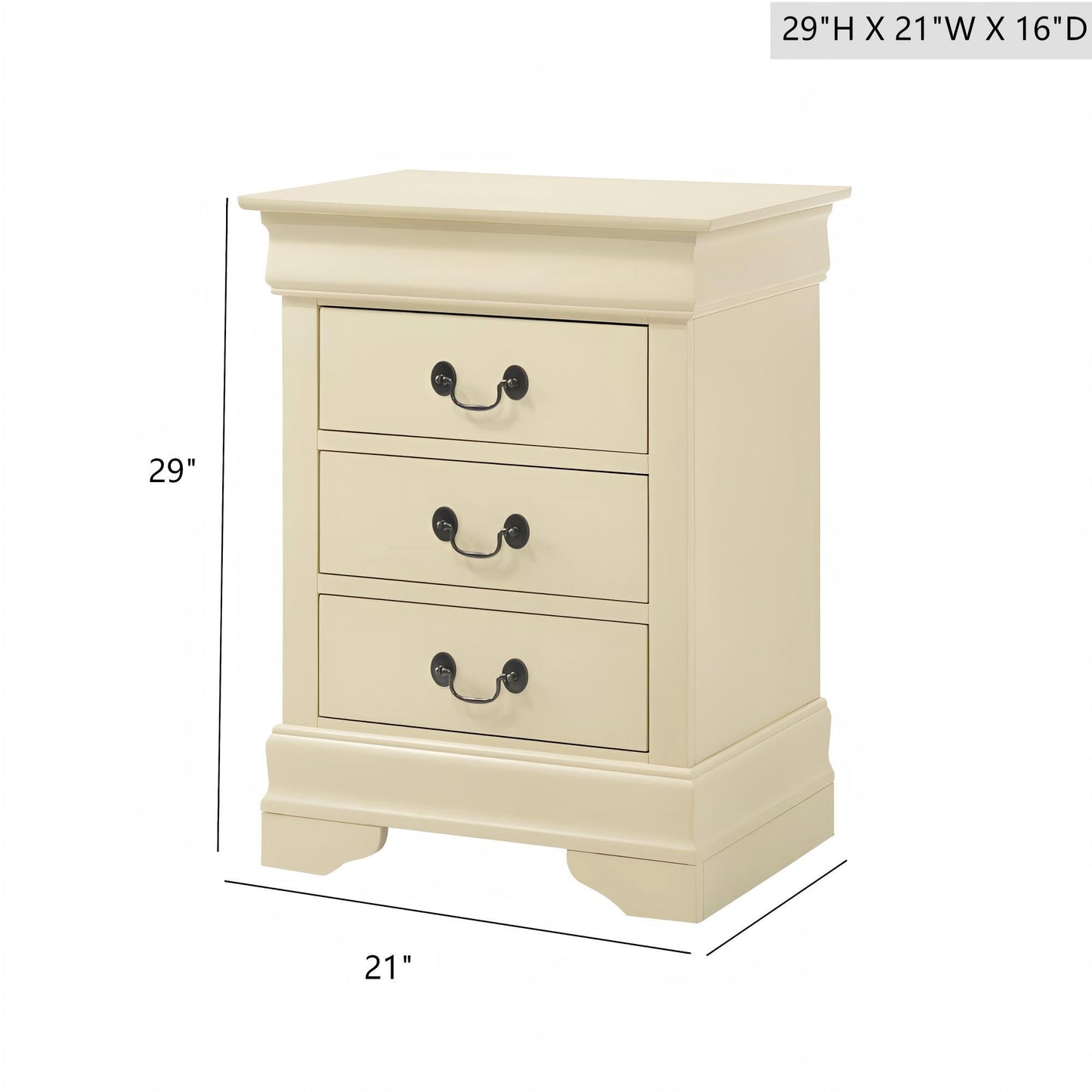 Louis Phillipe - Nightstand - Wood