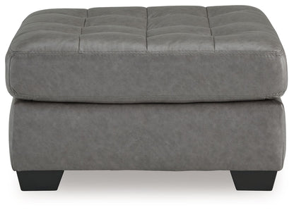 Clairette Court - Oversized Accent Ottoman - Alloy