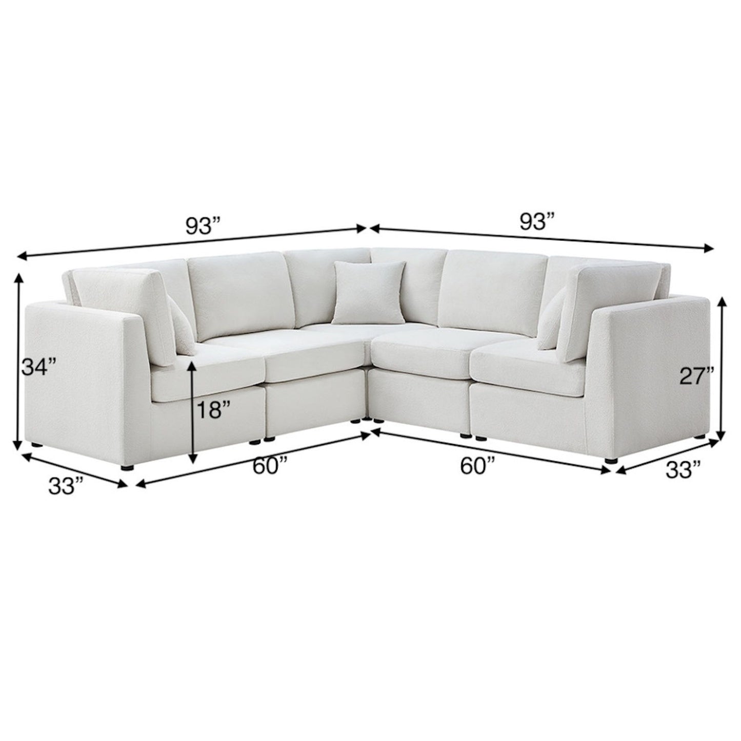 Chauncy - 5 Piece Sectional