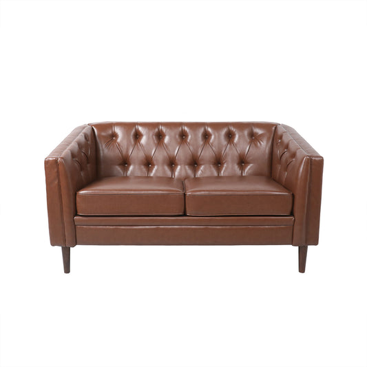 Sophisticated Loveseat With Diamond Stitched Detailing