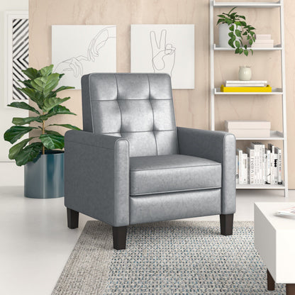 Wide Manual Club Recliner - Dark Gray