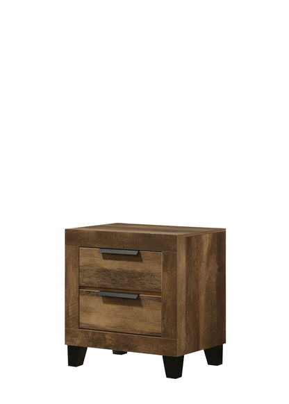 Morales - Rustic Nightstand - Oak