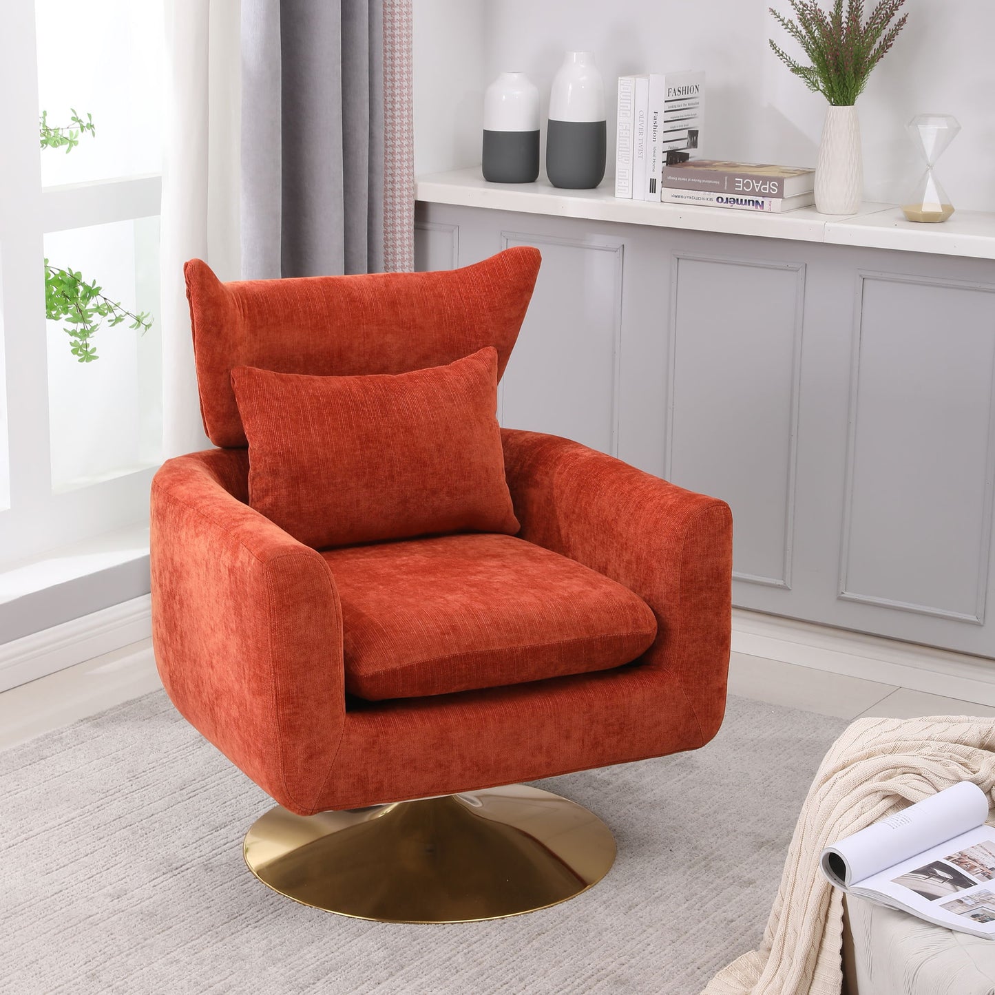 Classic Mid-Century 360 Degree Swivel Accent Chair