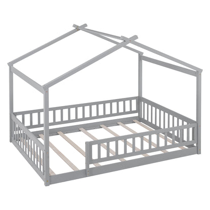 Bed House Bed Frame With Fence