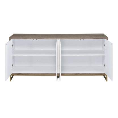Paavan - Console Cabinet - White / ChampagneChampagne