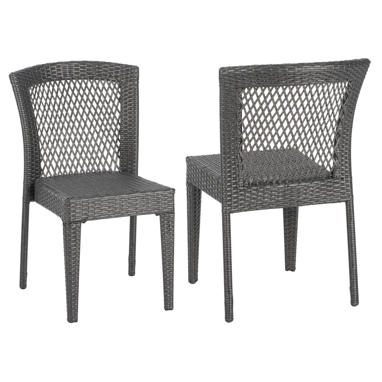 Farley - Stacking Sidechair (Set of 2) With Open Backrests - Gray