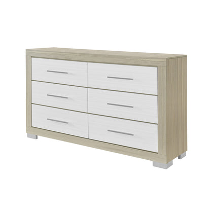 Elsa - 2 Toned And Dresser With Bar Handle And Construction
