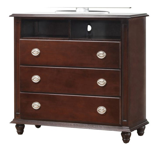Media Storage Chest Elegant - Cappuccino