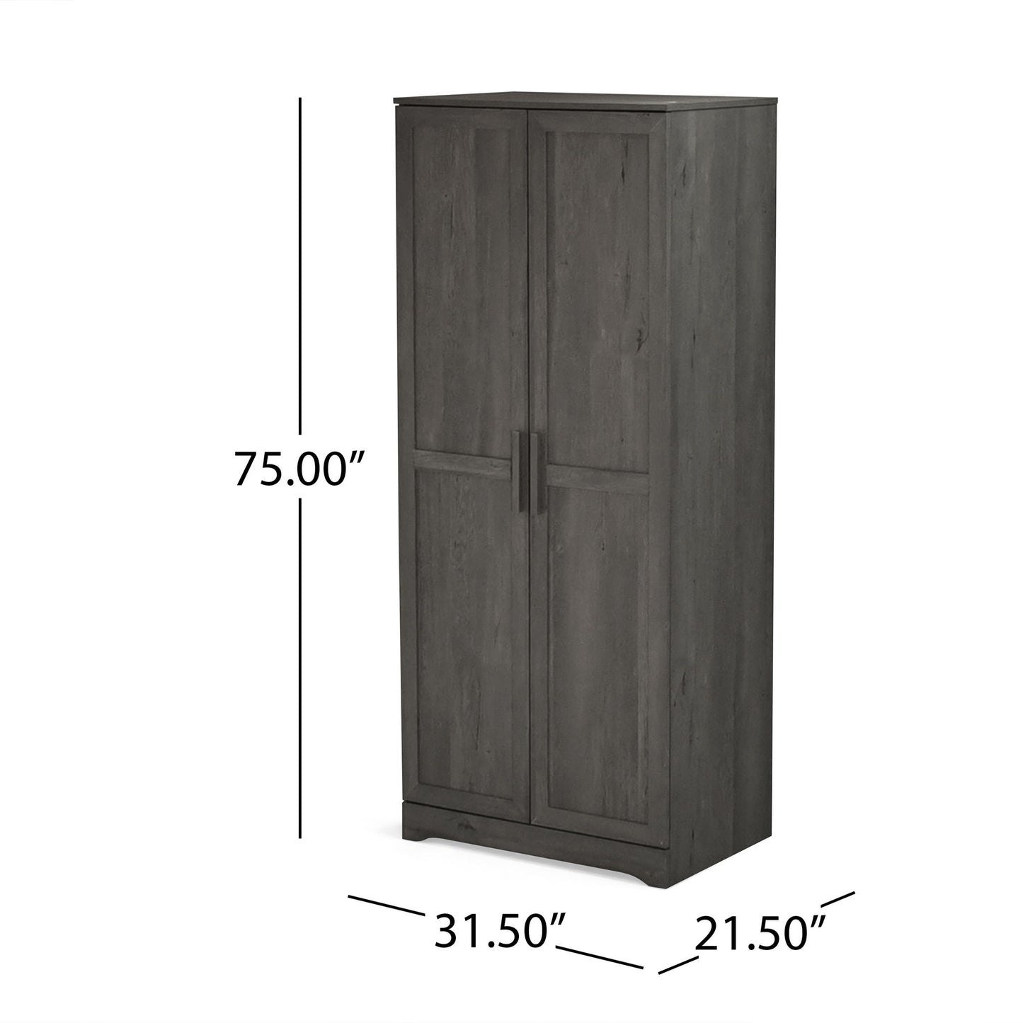 Danbury - Wood Wardrobe - Gray