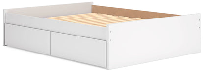Onita - White - Queen Platform Bed With 2 Side Storage