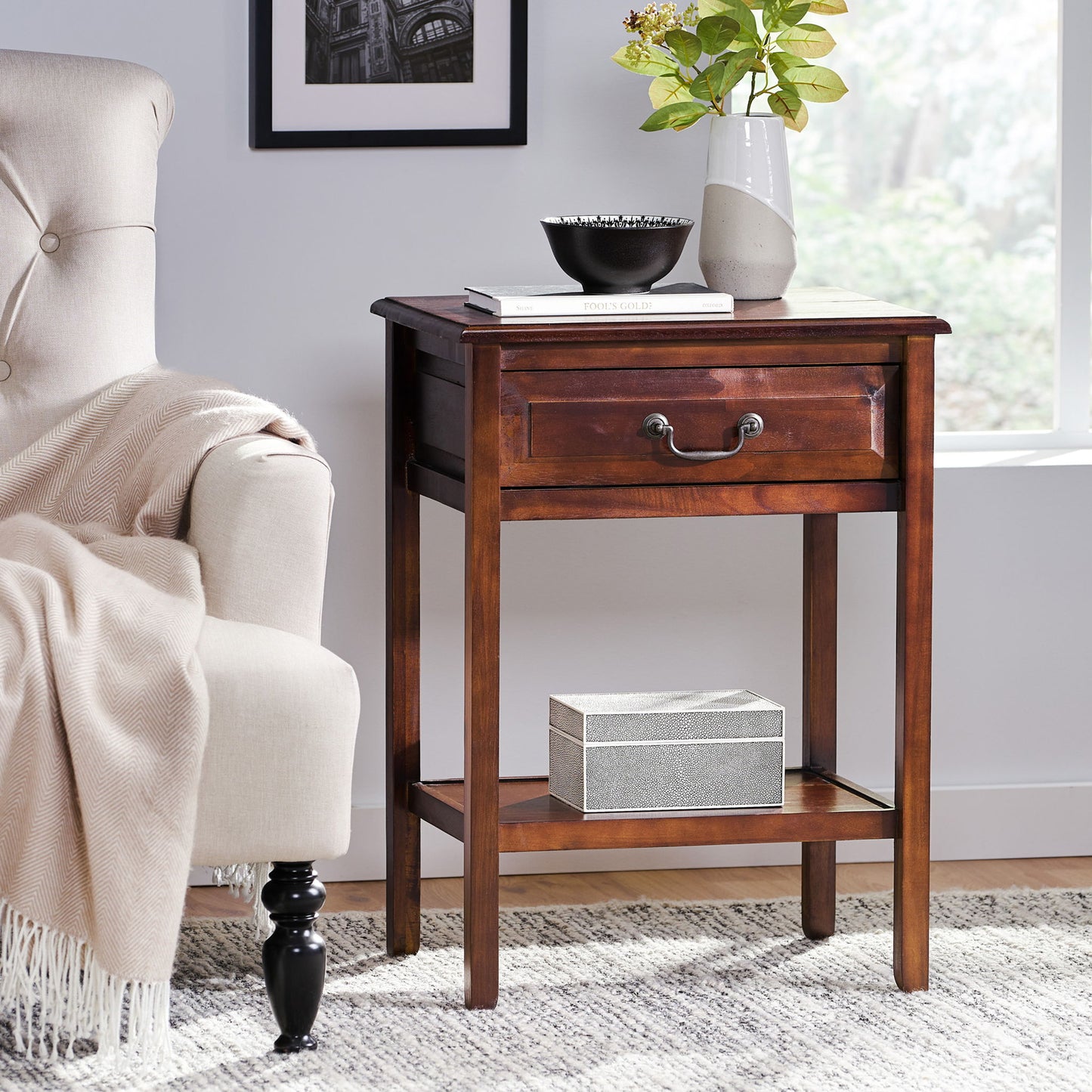 Hopkins - Nightstand With Smooth - Brown