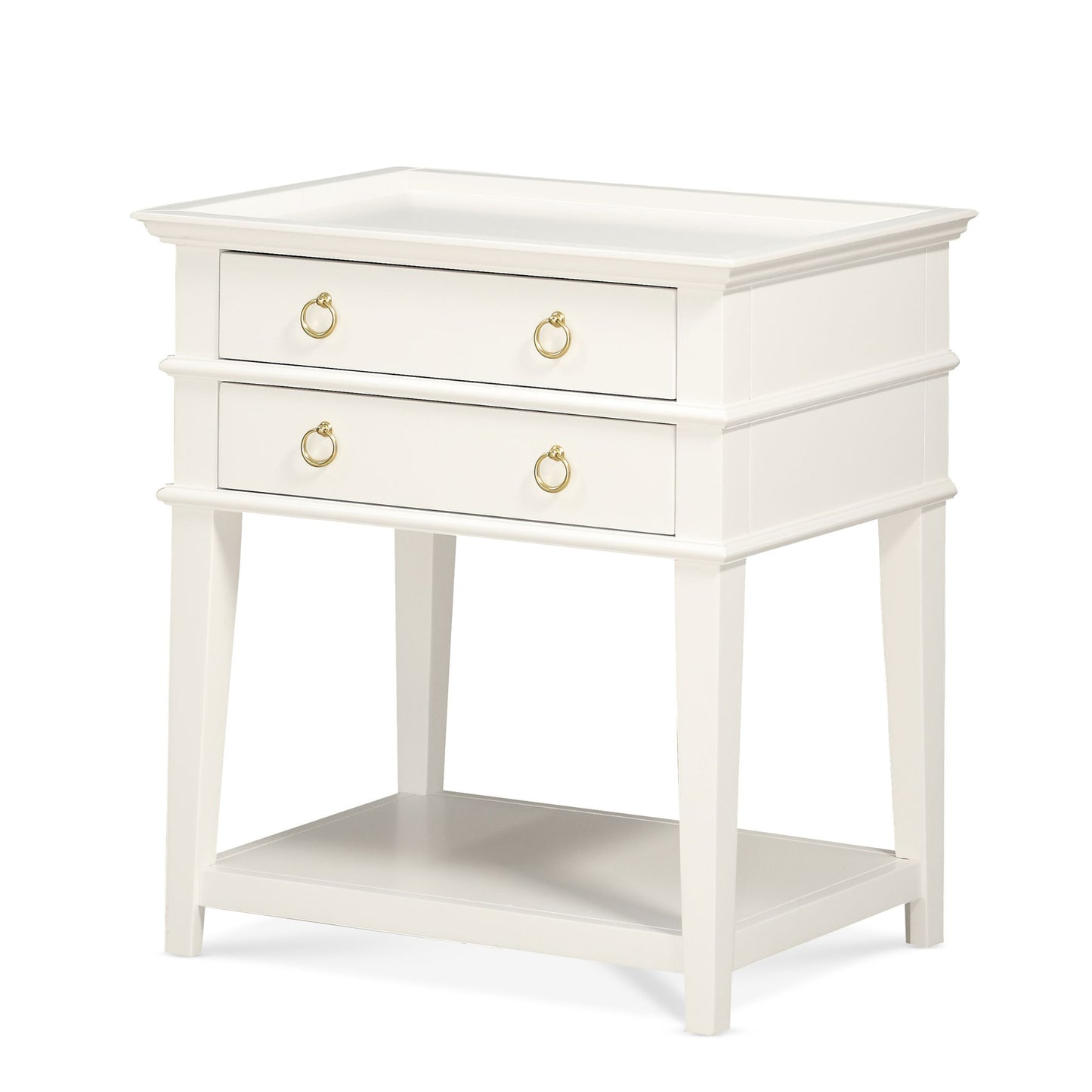 Carmona - 2 Drawer Tray Top Nightstand Pulls