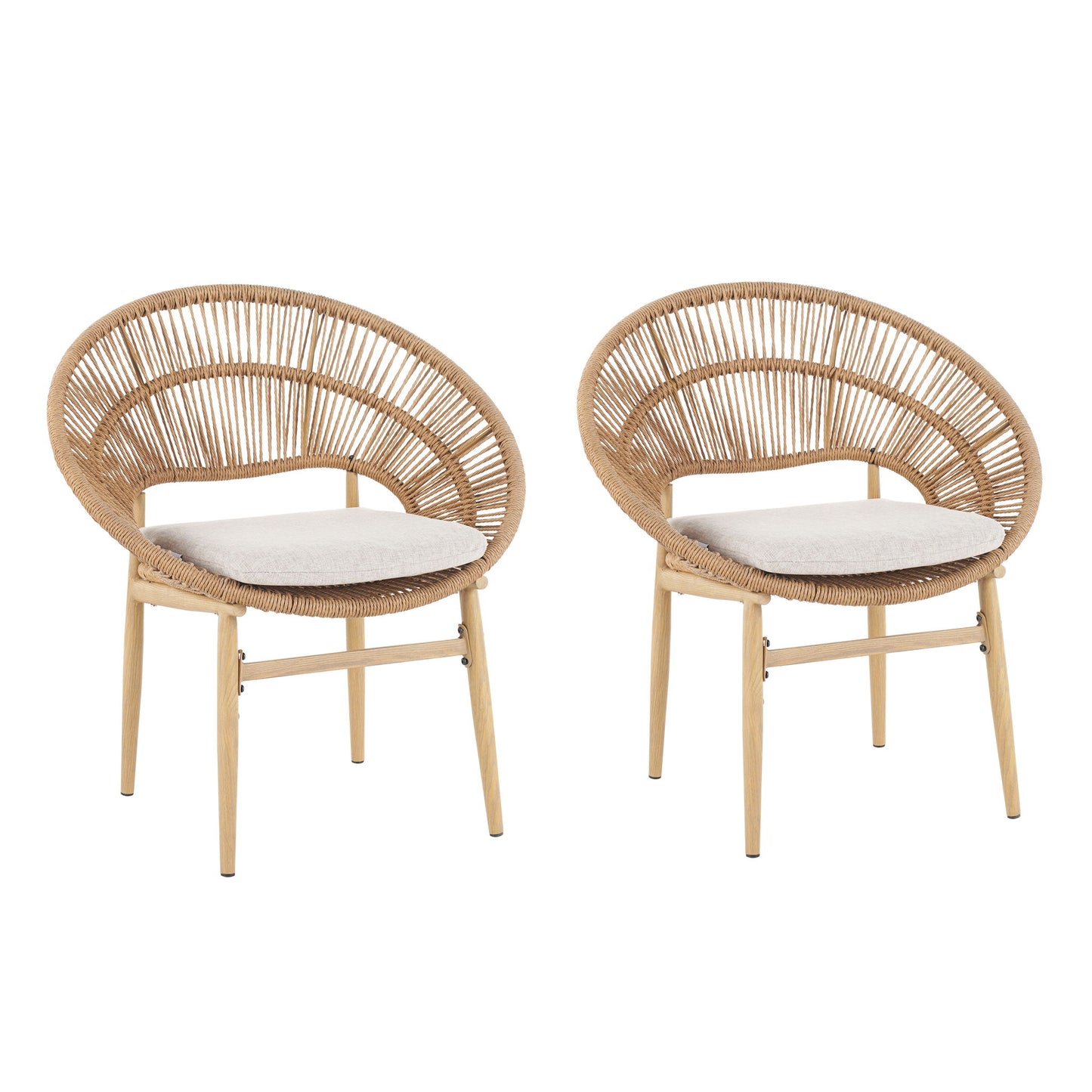 Cyril - Outdoor Papasan Style Dining Chair (Set of 2)