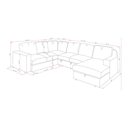 Melody - Sectional Sofa With Cushioning