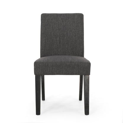 Contemporary Dining Chair With Upholstered Seating And Tapered Legs