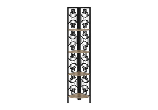 Bookshelf, Bookcase, Etagere, 4 Tier Corner, For Office, Transitional