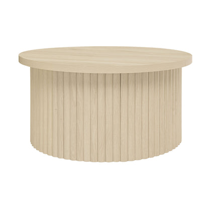 Coffee Table, Round Coffee Table, Modern Side Tables Accent End Table For Living Room, Apartment - Natural