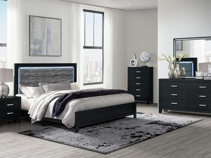 Global Reid - 6 Drawer Dresser - Black
