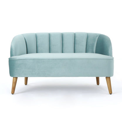 Modern Classic Shell Backed Loveseat
