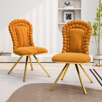 Upholstered Swivel Dining Chairs (Set of 2)
