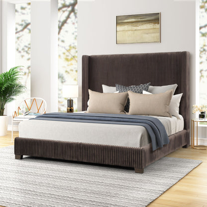 Upholstered Bed, Space-Saving Design
