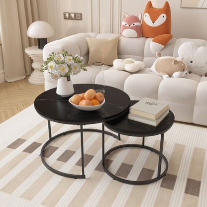 Round Nesting Coffee Table (Set of 2)