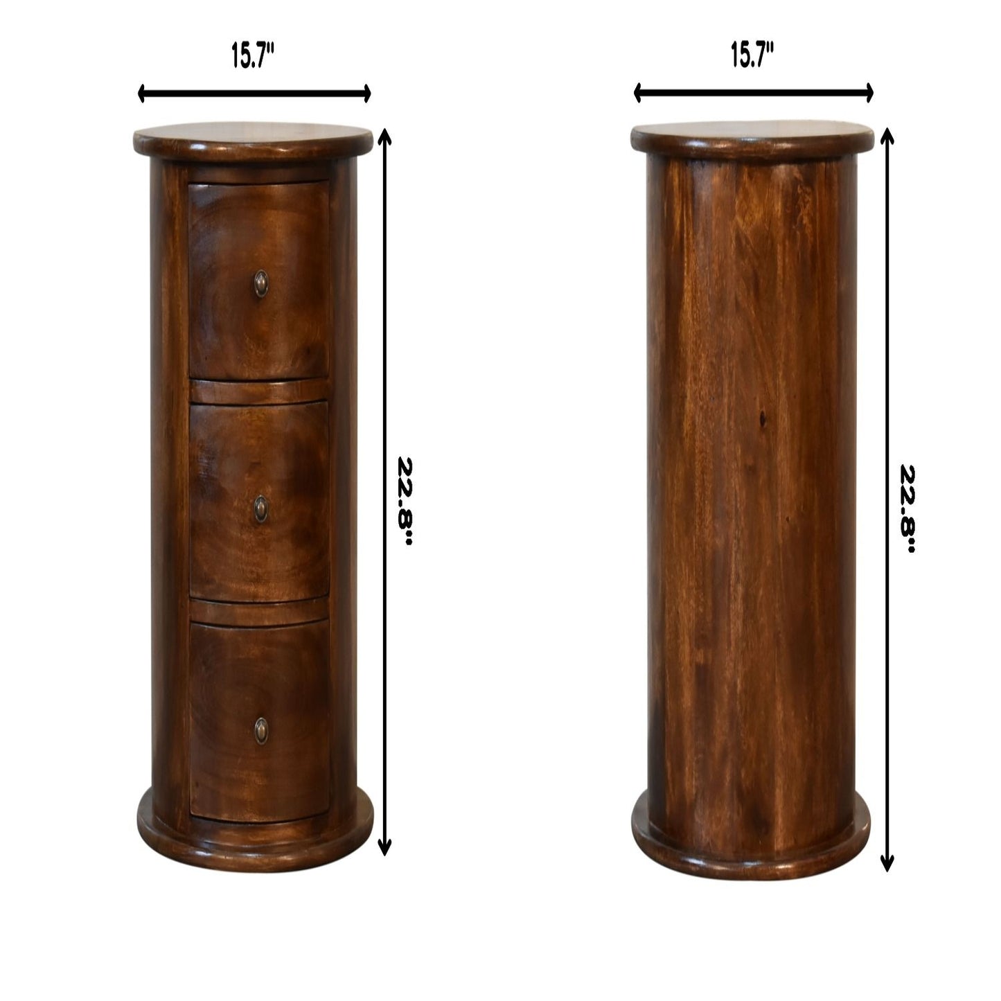 3 Drawer Drum - Chestnut