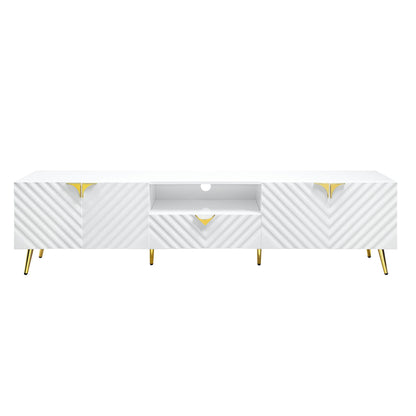 Gaines - High Gloss TV Stand - White