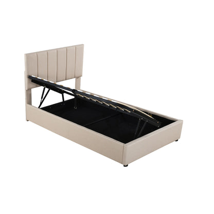 Upholstered Platform Bed With A Hydraulic Storage System