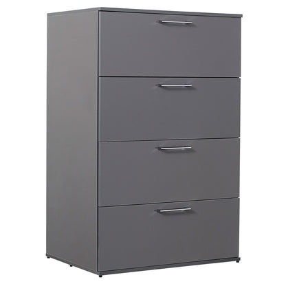 Bliss - Glossy 4 Drawer Jumbo Chest With Extra Deep Storage