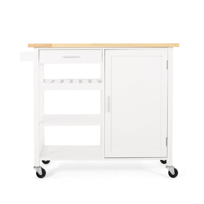 Contemporary Design Kitchen Cart With Wheels