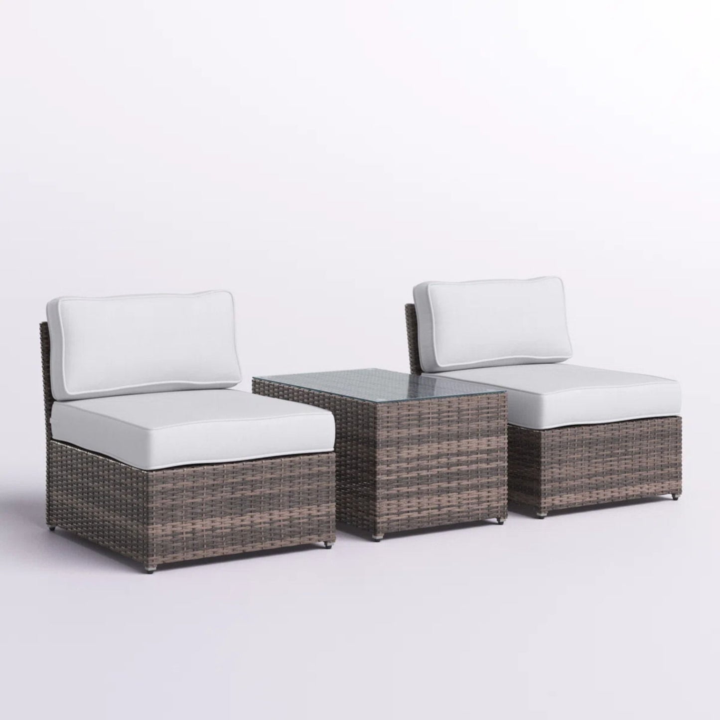 Modern Wicker Outdoor Seating Set With Cushions