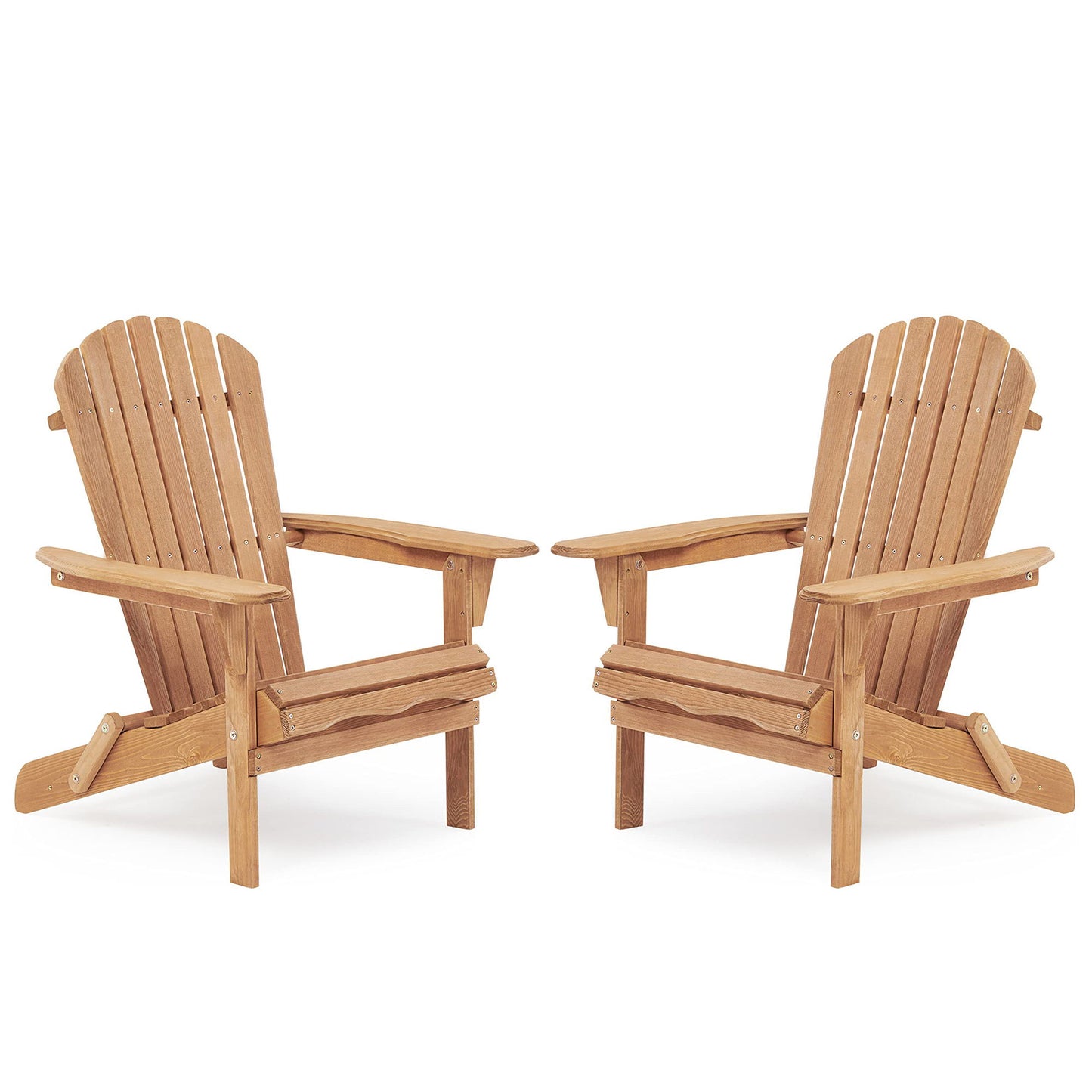 Lounge Patio Chair For Garden Outdoor Wooden Folding Adirondack Chair (Set of 2) Solid Cedar Wood Lounge Patio Chair For Garden