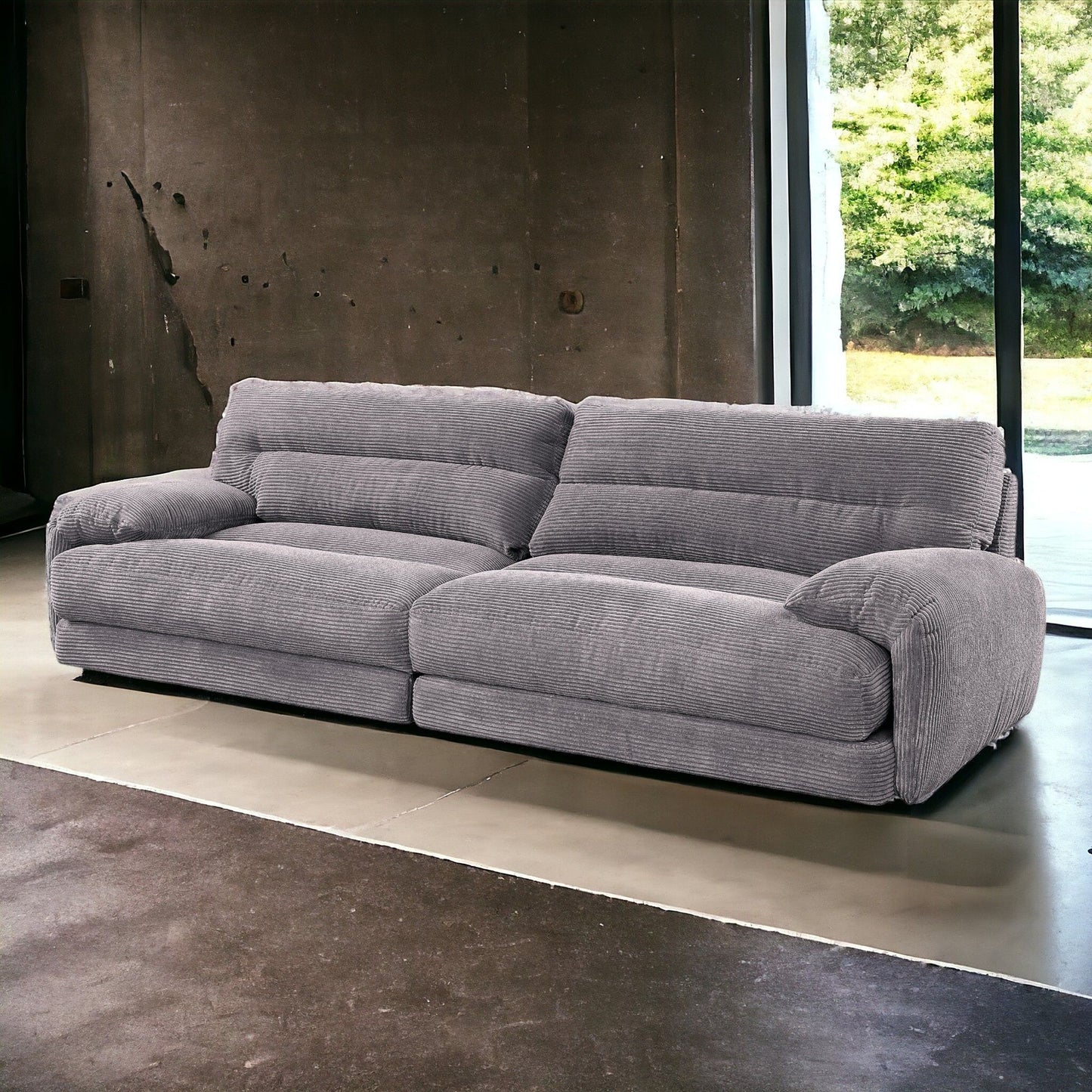 Cadenza - Corduroy Sofa - Gray
