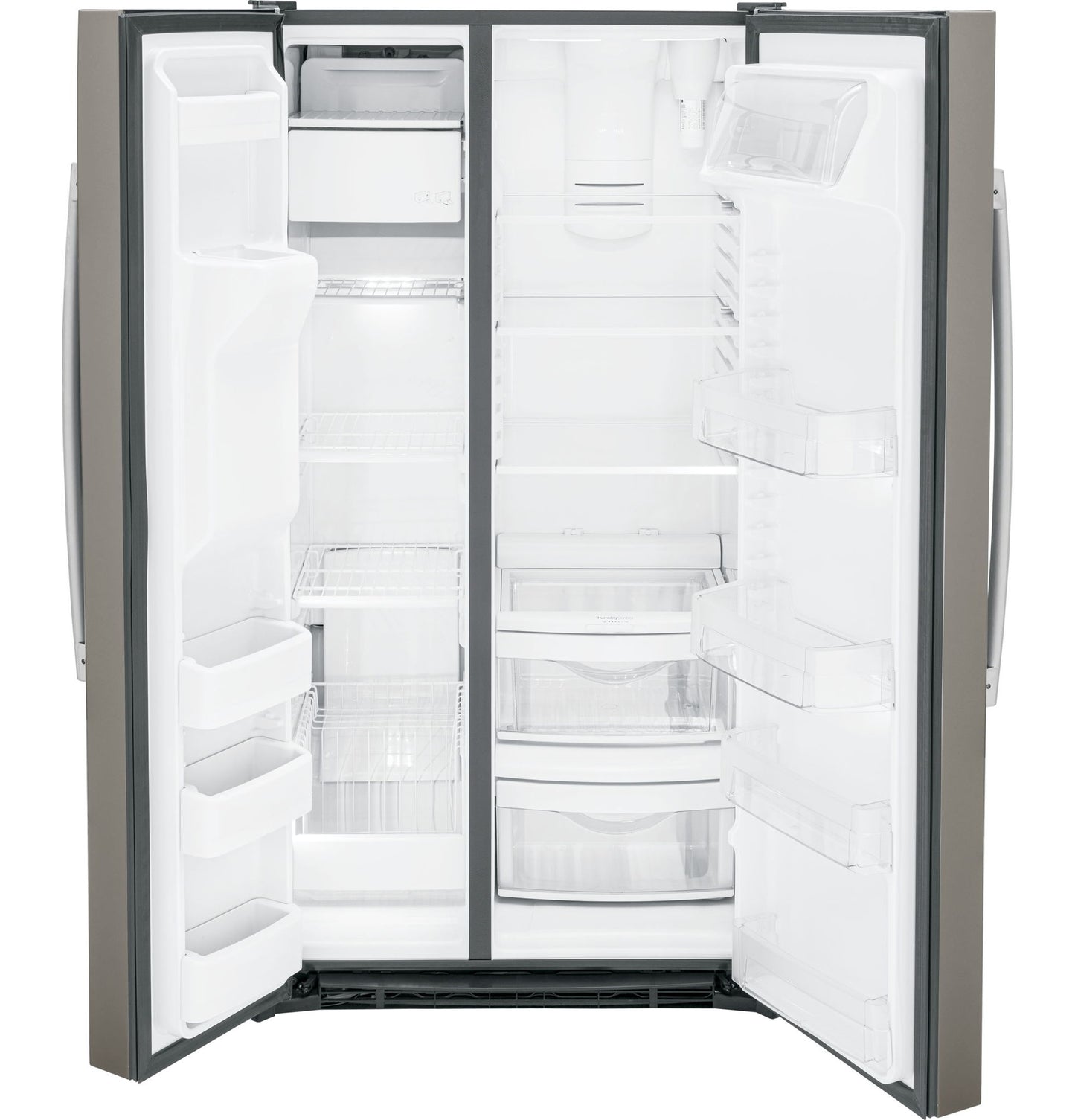 GE 25.3 Cubic Foot Side-By-Side Refrigerator - Slate