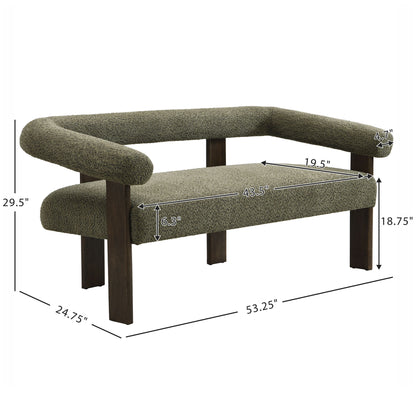Modern Round Armrest Loveseat