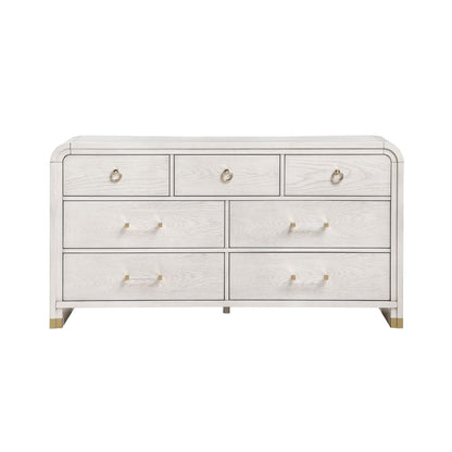 Malco - Dresser With Gold Detailing - Oak