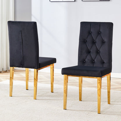 Vintage Style Armless Dining Chairs Set With Grid And Buckle Design