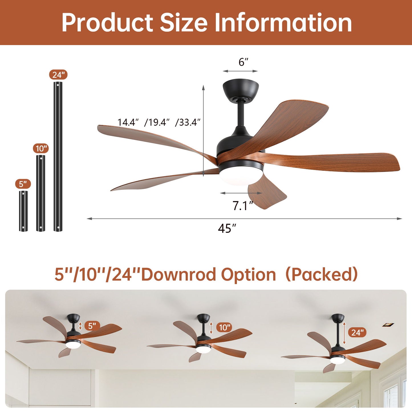 Ceiling Fan & DC Motor And Integrated Light