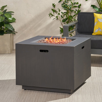 Outdoor Patio Gas Burning Fire Pit Table 50,000 Btu, Square