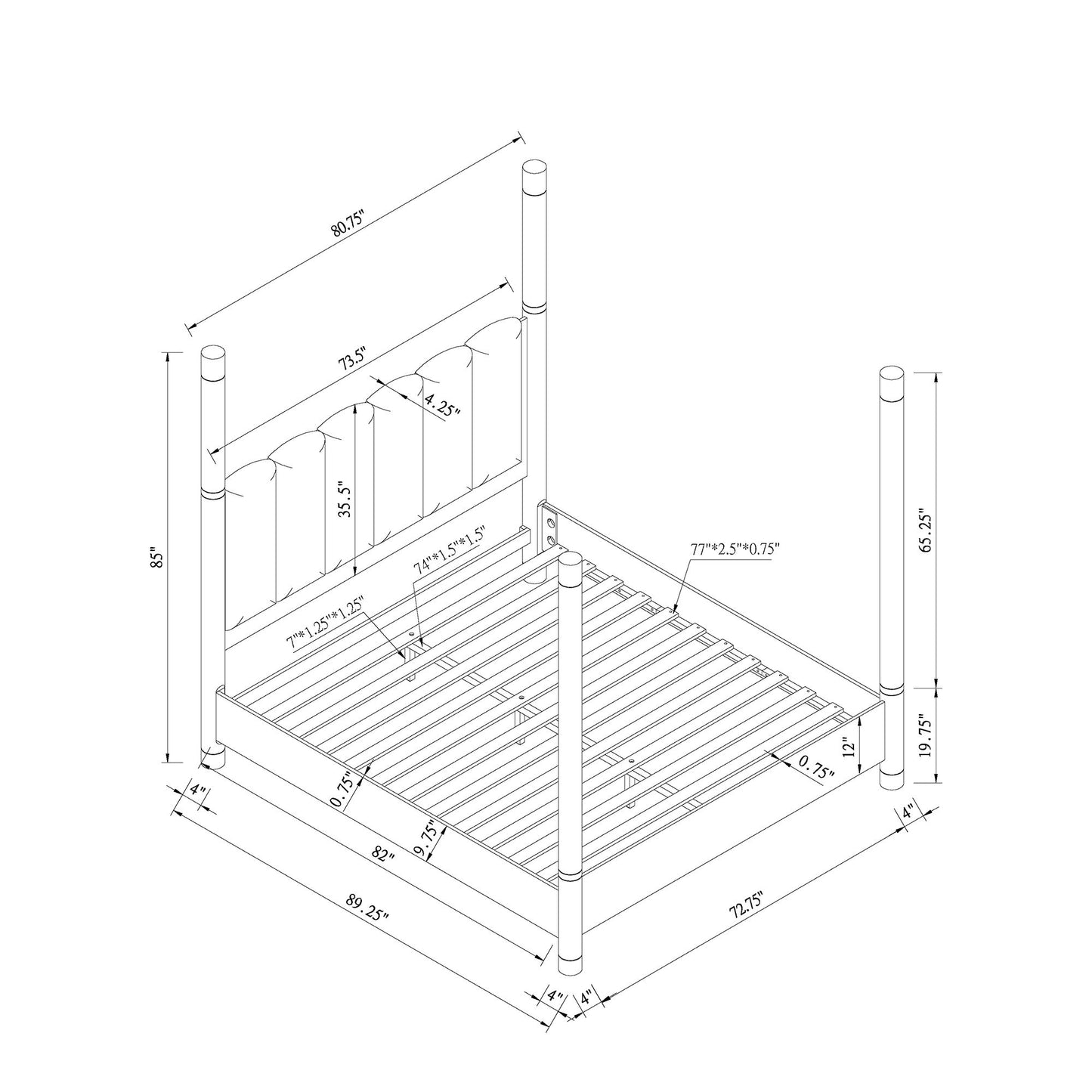 Sarai - Bed With Plush Upholstered Headboard