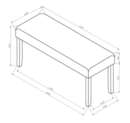 Jules - Bench - Charcoal / Gray